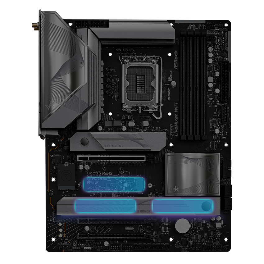 ASRock Z890 LiveMixer WiFi LGA 1851 ATX Motherboard - Newegg.com